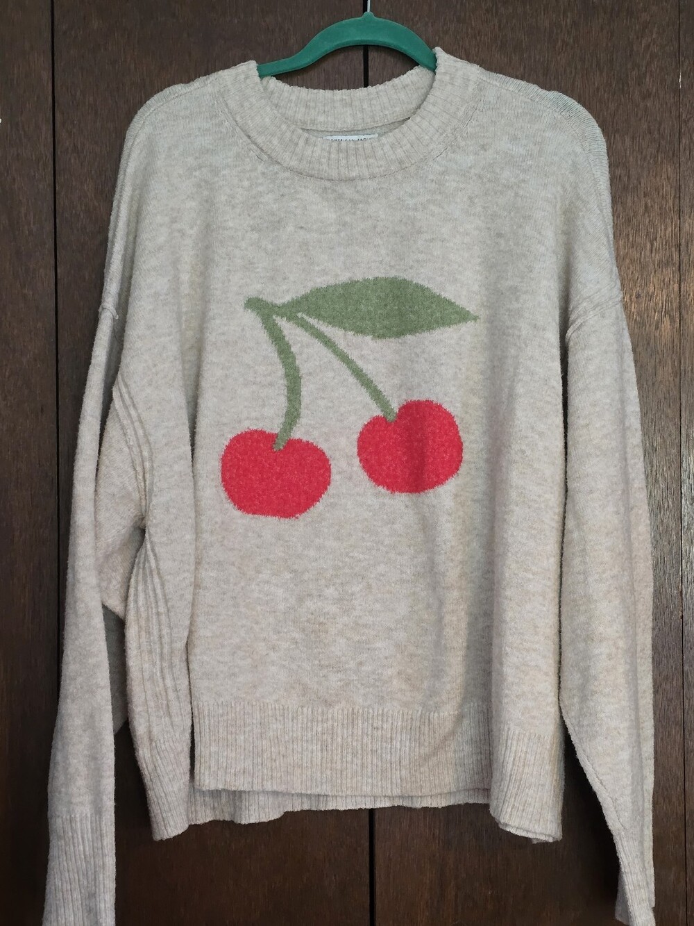 AE Whoa So Soft Cherry Crew Neck Sweater